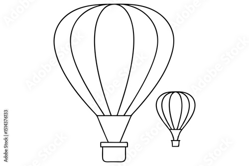 Hot Air Balloon Festival Coloring Page