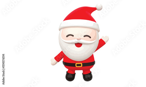 Happy Santa Claus is smiling