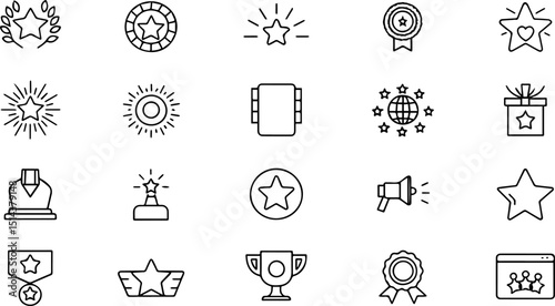 benefit set of web icons in line style  exclusive .eps