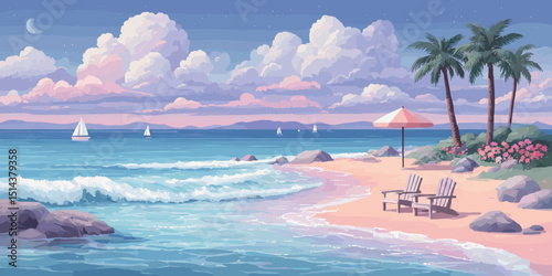 water, sea, beach, kayak, boat, sport, summer, canoe, people, vacation, ocean, fun, vector, travel, illustration, boy, woman, leisure, cartoon, holiday, nature, ski, sky, lake, fishing, chair, sand, c