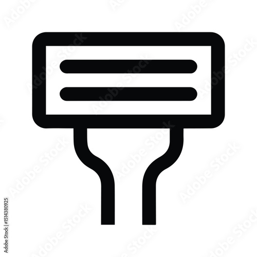 Shaver Icon. Manual Shaver On White Background.