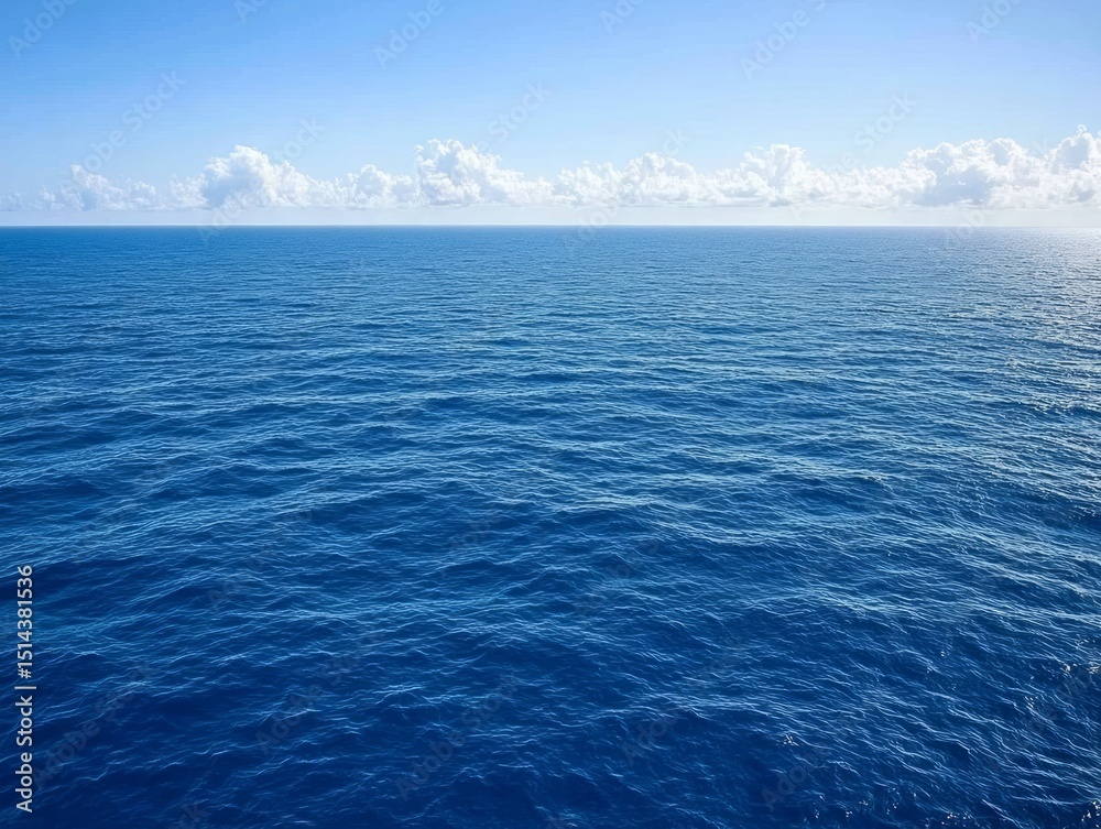 Vast Blue Ocean Under a Partly Cloudy Sky Vast Blue Ocean Under a Partly Cloudy Sky