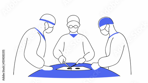 Surgeons Performing Precision Surgery: A Dynamic Concept Illustration