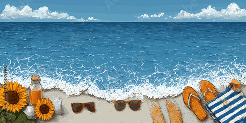 summer clipart, summer banner, summer, summer poster, cute summer, summer silhouette, beach banner, beach poster, water, sea, beach, kayak, boat, sport, summer, canoe, people, vacation, ocean, fun, ve