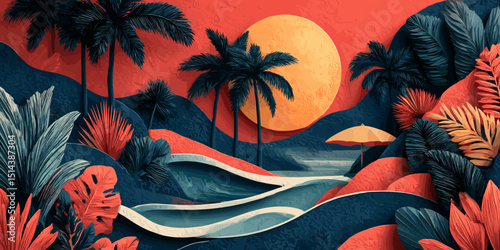 summer clipart, summer banner, summer, summer poster, cute summer, summer silhouette, beach banner, beach poster, water, sea, beach, kayak, boat, sport, summer, canoe, people, vacation, ocean, fun, ve