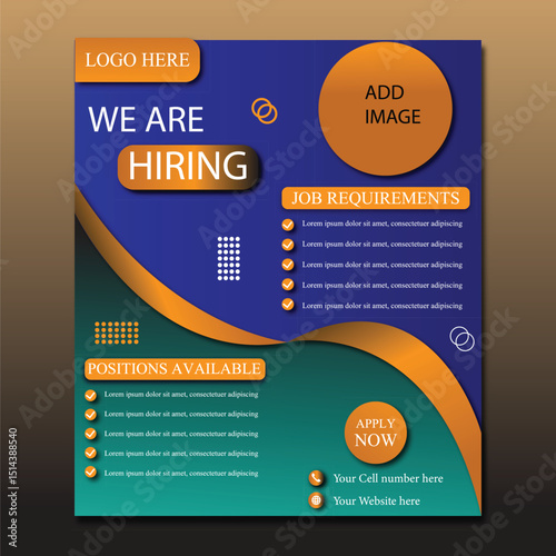 We Are Hiring  social media poster design vector templates