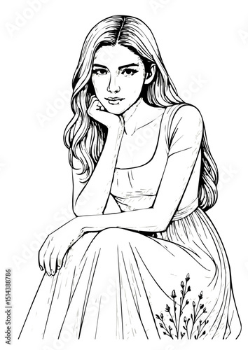 girl in a white dress