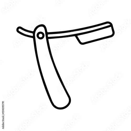 Razor Icon. Folding Razor Vector Illustration. Manual Shaver.