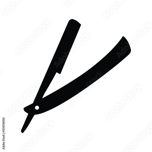 Razor Icon. Folding Razor Vector Illustration. Manual Shaver.