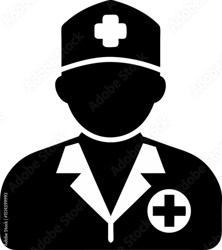 Emergency Medical Technician Silhouette Vector Illustration