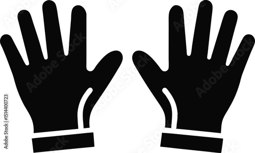 Gloves Silhouette Vector Illustration 