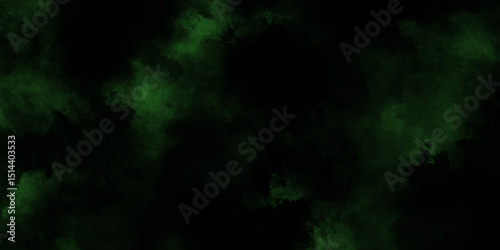 Green powder dust smoke on black background, eclectic and expressive Painted dreamscape Infused with array abstract paint or smoke texture background, abstract smoke wallpaper background for desktop.