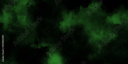 Green powder dust smoke on black background, eclectic and expressive Painted dreamscape Infused with array abstract paint or smoke texture background, abstract smoke wallpaper background for desktop.