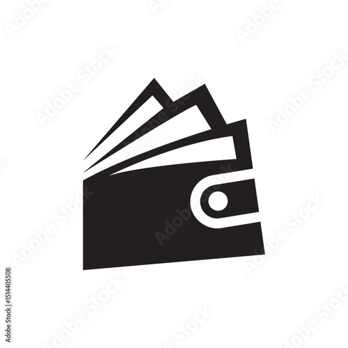 Silhouette vector illustration of digital wallet