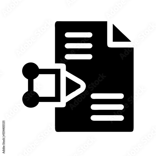 Silhouette document sharing icon on transparent background for web and graphic design