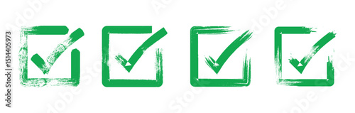 check mark icon vector .symbol, sign, yes, right. Tick symbol in green color, vector illustration.