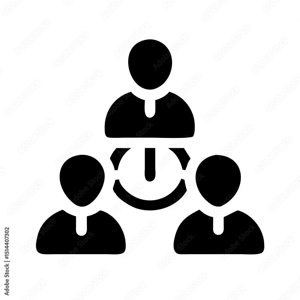Silhouette team collaboration icon on transparent background for web and graphic design Silhouette team collaboration icon on transparent background for web and graphic design
