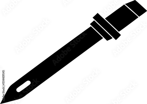 Penlight Tool Silhouette Vector Illustration 