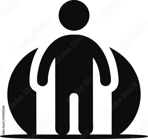 Social Distancing Icon Silhouette Vector Illustration