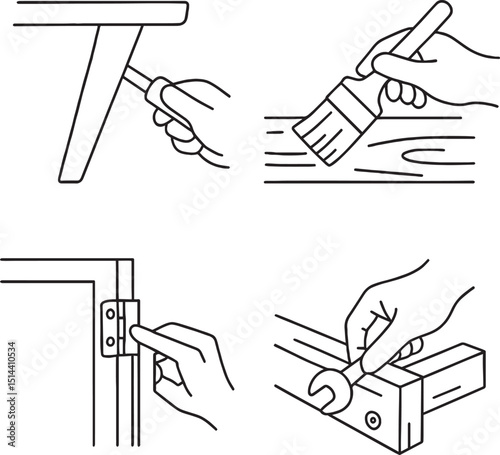 Set of Wood Furniture Repair