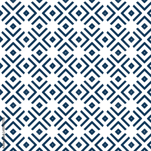 Elegant Geometric Tile Pattern in Navy Blue