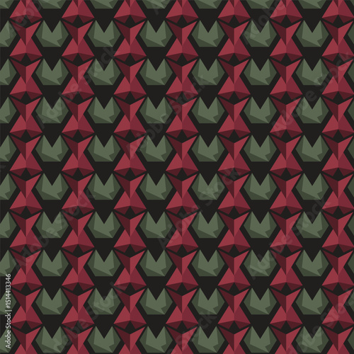 Geometric Abstract Composition with Repeating Shapes