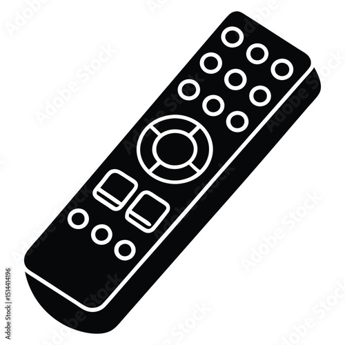 remote control silhouette vector white background