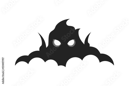 Fog Mist Effect for Halloween on White Background Design