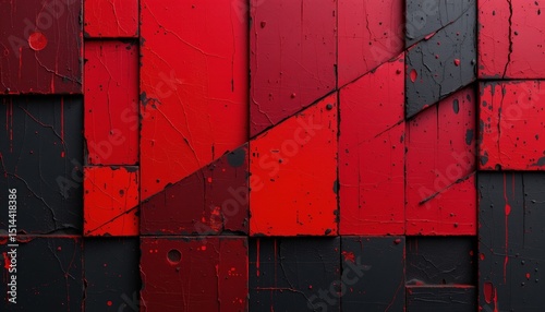 a cubist interpretation of undefined, positioned right, ,no text, no logo, ruby red background