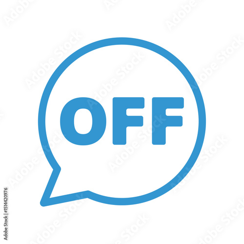 「OFF」表示のベクターイラスト：スイッチ・節電アイコン - "OFF" Display Vector Illustration: Switch and Energy Saving Icon