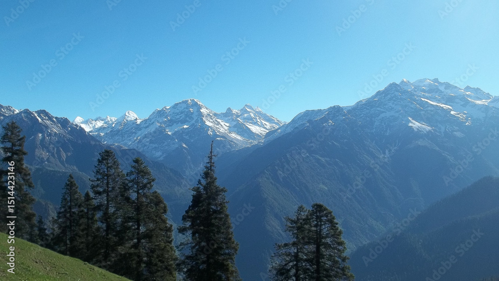 Obraz premium Himalayan Treks – Exploring Sar Pass, Snow Trails of Himachal & Uttarakhand Heights 