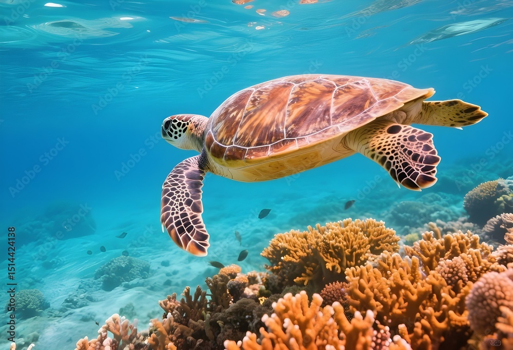 Obraz premium green sea turtle