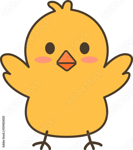 손 든 병아리 아이콘
