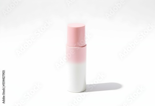 Elegant Pink and White Cosmetic Bottle Mockup