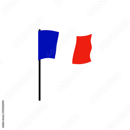 Flag of France vector illustration 