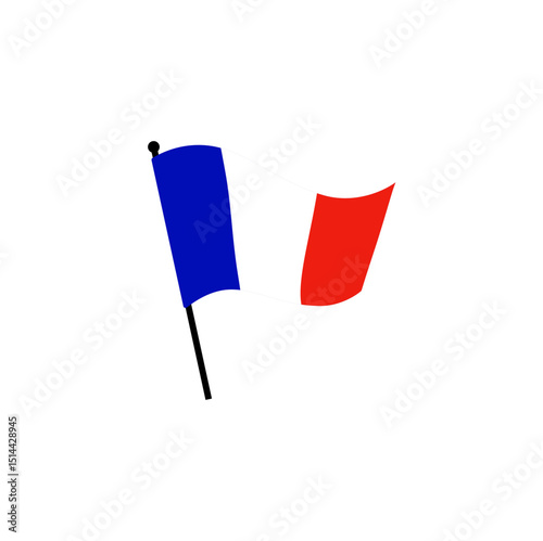 Flag of France vector illustration 