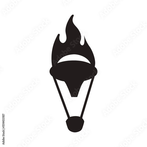 Fire sign, fire silhouette, fire flame