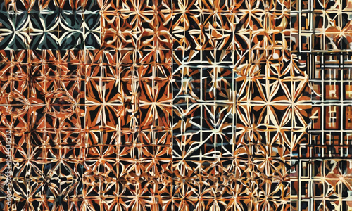 Seamless Geometric Pattern Set in Modern Minimalist Style for Textile and Web Design