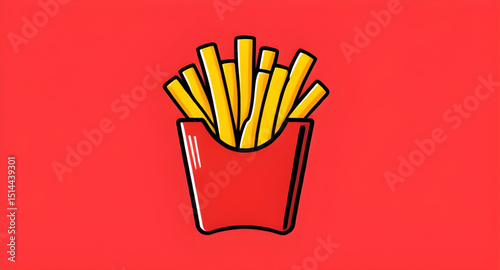 French fries vector, French fries illustration, Fries icon, Cartoon French fries, Fast food fries vector, Crispy fries illustration, French fries clipart, Fries in box vector, Vector fries icon, Hand-