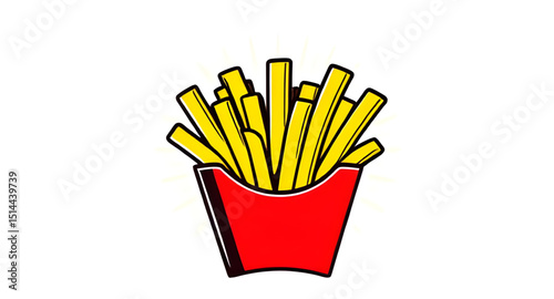 French fries vector, French fries illustration, Fries icon, Cartoon French fries, Fast food fries vector, Crispy fries illustration, French fries clipart, Fries in box vector, Vector fries icon, Hand-