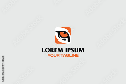 Simple Tiger Eye vector image logo design template