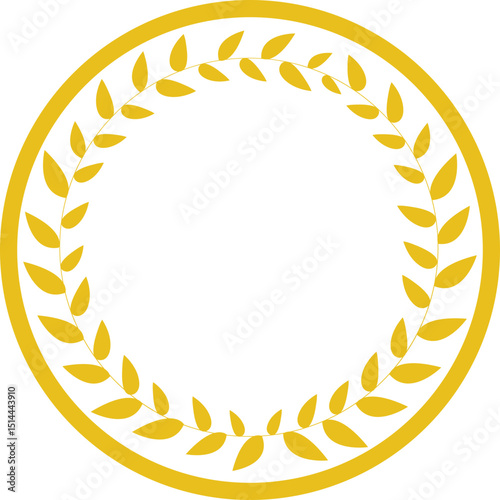 Laurel Wreath Circle Vector Illustration