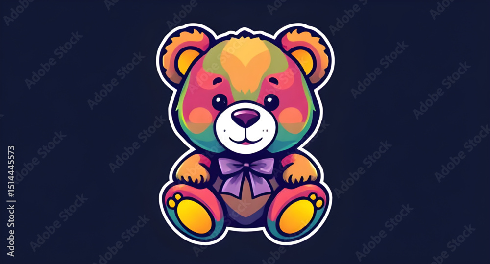 Obraz premium Teddy bear icon, Bear toy icon, Cute teddy icon, Plush bear icon, Stuffed animal icon, Teddy bear vector, Soft toy icon, Cartoon teddy icon, Teddy head icon, Child’s toy icon, Baby bear icon, Teddy fa