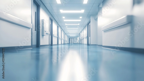 A silent hospital hallway filled with hope and anticipation in a medical setting bright fluorescent