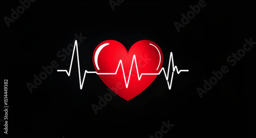 Heart and heartbeat icon, Heartbeat vector icon, Heart with pulse icon, ECG heart icon, Medical heart icon, Heart rate symbol, Heart monitor icon, Heartbeat line vector, Cardio icon set, Heart with EK