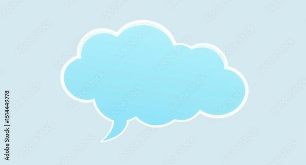 Obraz premium cloud speech bubble, cloud chat bubble, cloud dialog bubble, cloud talk bubble, cloud bubble vector, cloud bubble illustration, cloud bubble clipart, cloud bubble icon, cloud bubble graphic, cloud bub