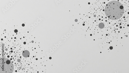Minimalist background featuring abstract circles and dots in shades of gray, creating modern and artistic feel. This design is perfect for various creative projects