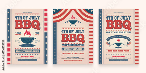 Independence Day Barbecue Invitation Design
