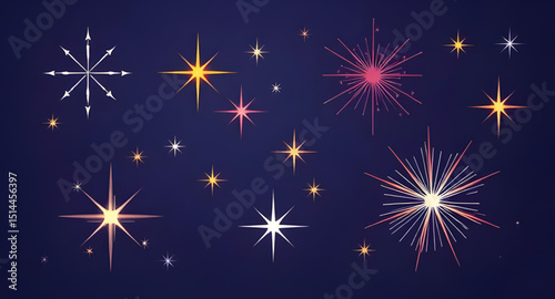 abstract star clipart, starburst illustration vector, cosmic star element, glitter star vector, decorative twinkle illustration, celestial star cluster, luminous starburst vector, galaxy stars illustr