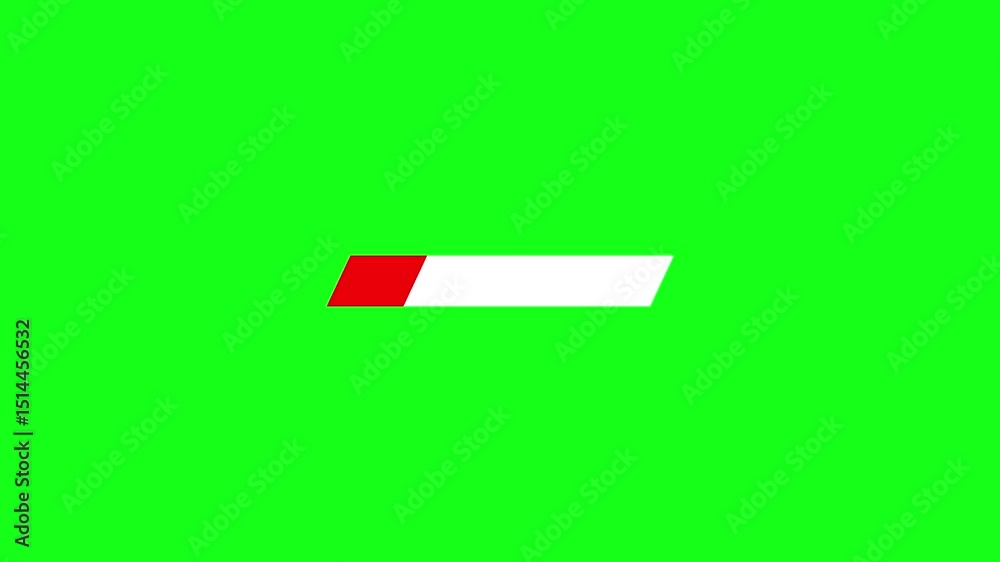 Flat animated lower third icon with empty space, simple and minimalist lower third with parallelogram shape
